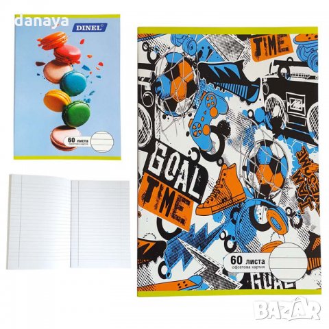 1688 Тетрадка малък формат, широки редове, офсетова хартия, 60 листа