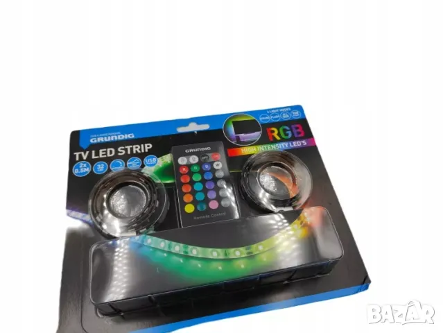 Rgb GRUNDIG LED ЛЕНТИ ЗА ТЕЛЕВИЗОР, 2 броя, х 50 см, с дистанционно , снимка 1