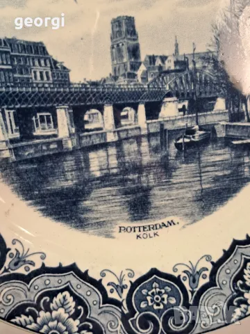 холандска декоративна порцеланова чиния за стена 22/2, снимка 3 - Декорация за дома - 49183035