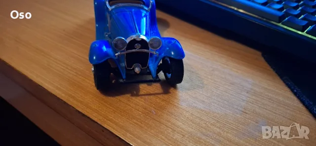 Колекционерска количка Bburago 1/24 – Bugatti Type 55 (1932) – Made in Italy, снимка 3 - Колекции - 55780603