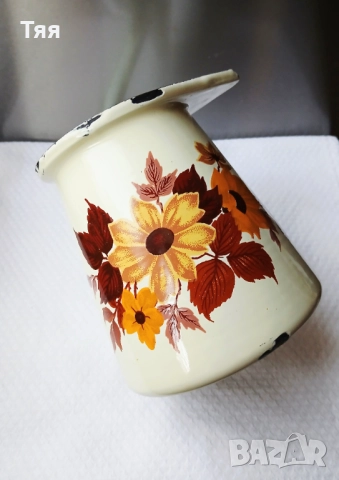 Голямо емайлирано джезве , снимка 2 - Други - 52730791