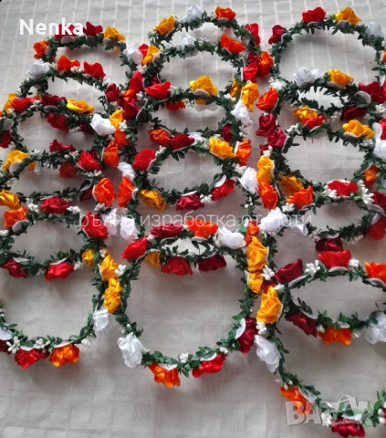 Венчета за Лазарки , снимка 6 - Аксесоари за коса - 53882537