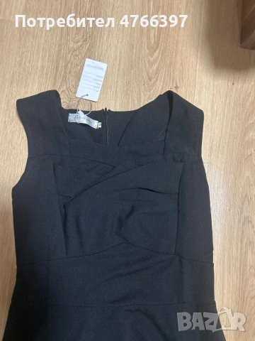 Елегантна черна рокля размер s, снимка 2 - Рокли - 54334160