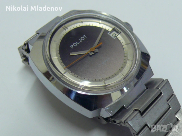 Съветски Полет/POLJOT Мъжки ръчен часовник, работещ! С дата, снимка 9 - Мъжки - 53180454