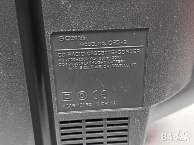 CD РадиоКасетофон SONY CFD-9 Sony Corporation; Tokyo, снимка 18 - Радиокасетофони, транзистори - 52882400