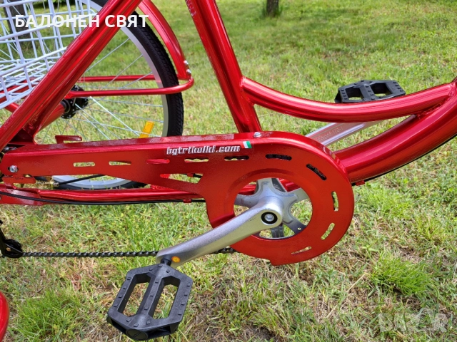 МЕГА МАРКА и ПОДАРЪК Семеен Триколесен Велосипед Триколка 24 цола 6 скорости, снимка 5 - Велосипеди - 51435311