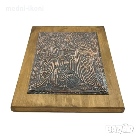 ИКОНА ГОЛЯМА СВЕТИ ПЕТЪР И ПАВЕЛ, снимка 3 - Икони - 54292280