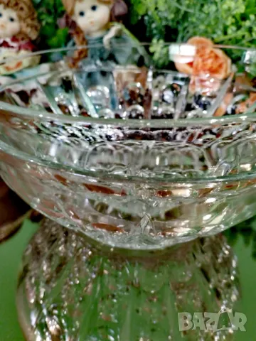 Разкошни купи ретро   пресовано стъкло. Германия ., снимка 4 - Чинии - 49013323