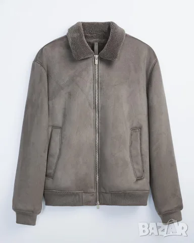 Zara Double-Faced Faux Suede Jacket, снимка 5 - Якета - 55954372