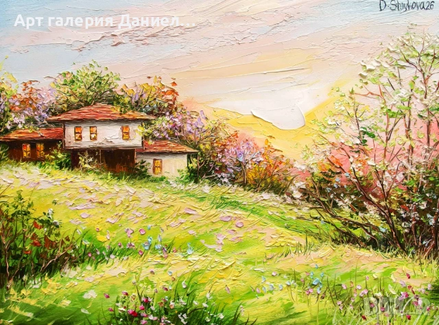 Пролетен пейзаж - Утрото над хълма