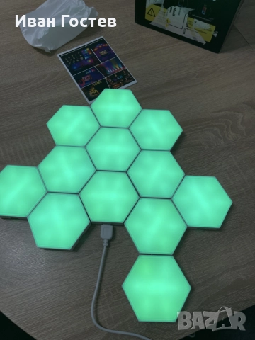 Смарт RGB LED Шестоъгълни Панели за Стена (12 бр.) – Гейминг Осветление / Музикален Ритъм, снимка 7 - Други - 55781388