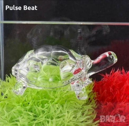 Стъклена фигурка костенурка, снимка 3 - Фигурки - 52413315