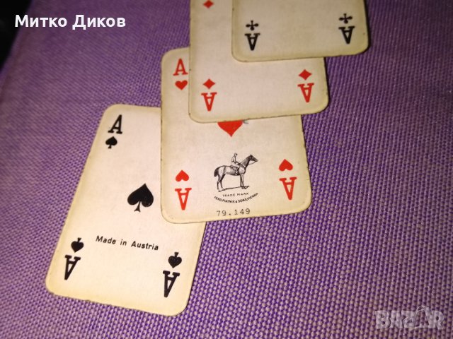 Колекционерски нови маркови много малки карти 2х52бр  1960s Piatnik  Vienna Austria пласт.кутия, снимка 7 - Карти за игра - 39457821