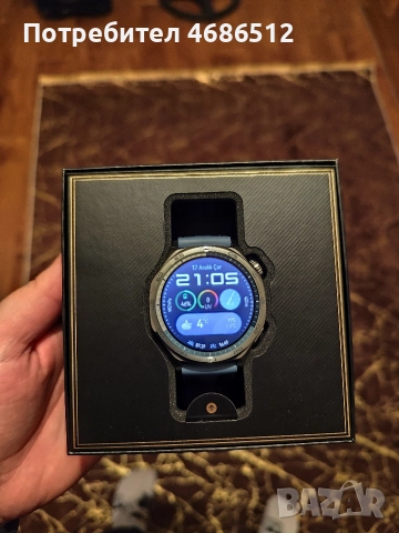 Смарт часовник HUAWEI WATCH GT 5 BLUE VLI-B19W Blue Woven Strap 46 MM, GPS, ПУЛСОМЕР, SPO2