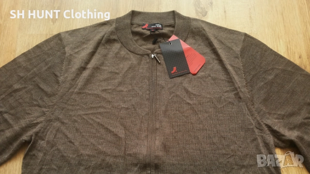 Dressmann Bomber Zip Merino Brown 50% размер XL жилетка 50% Мерино вълна - 1509, снимка 3 - Екипировка - 52507358