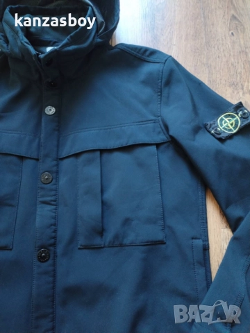 Stone Island 2014 Navy High Neck Soft Shell Jacket - мъжко софтшел яке Л, снимка 4 - Якета - 52850152