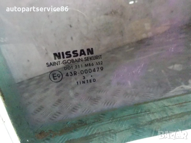 Стъкло на предна дясна врата за Nissan Almera Tino (2001-2006), снимка 3 - Части - 54310395