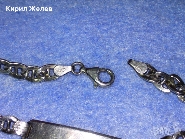 ПРЕКРАСНА ИТАЛИАНСКА СРЕБЪРНА ГРИВНА СРЕБРО 925 ITALY с БЯЛА ПОЗЛАТА ВИНТИДЖ ПЛЕТКА 43212, снимка 15 - Гривни - 44692247