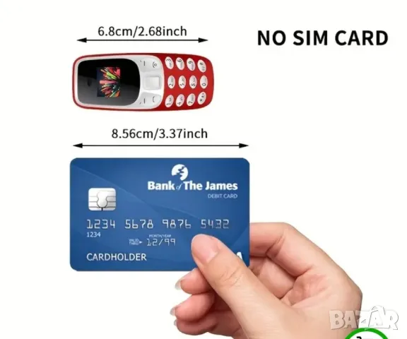 мини телефон с две сим карти, снимка 1