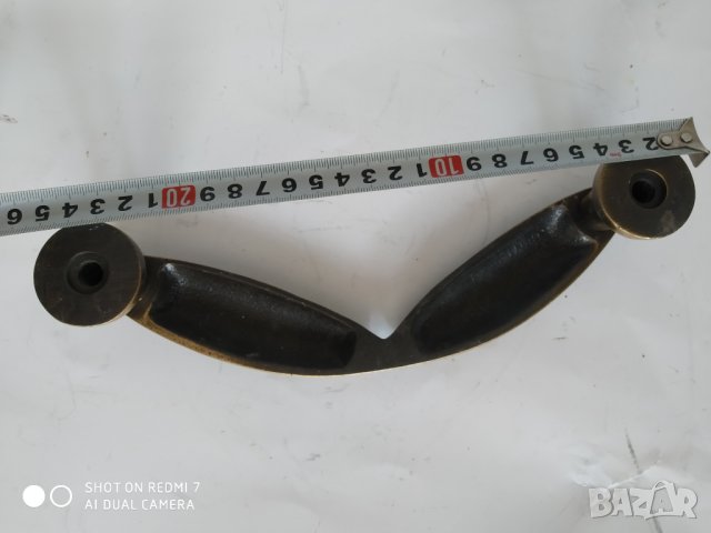 масивна месингова дръжка за "летяща" врата, снимка 3 - Антикварни и старинни предмети - 34974483