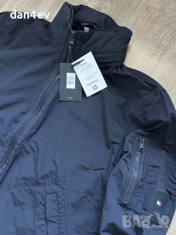 Преходно яке/ветровка Tommy Hilfiger Cotton Mix Stand Collar Jacket, снимка 6 - Якета - 54196005