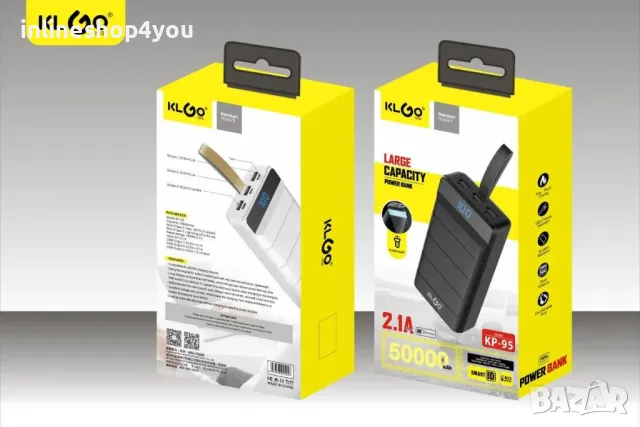 KLGO Преносима батерия 50000mAh premium KP-95, Power bank