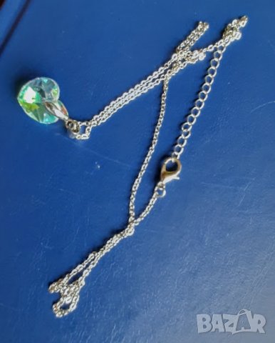 Колие от неръждаема стомана и сваровски кристал, сърце, снимка 5 - Колиета, медальони, синджири - 31620144