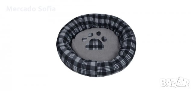 Кръгло кучешко легло Mercado Trade, Сив, 60см. 