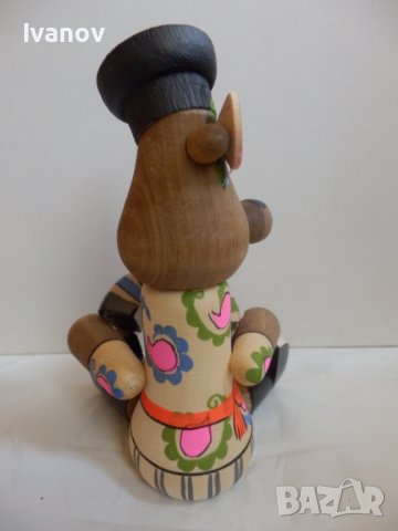 Стара руска дървена фигура, снимка 3 - Колекции - 37265009