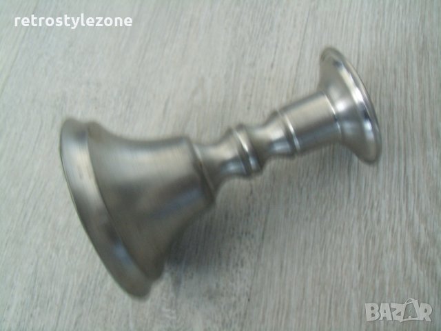 № 4766 стар метален свещник  , снимка 4 - Други ценни предмети - 30756723