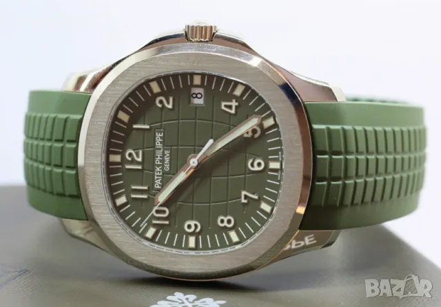 Patek Philippe Aquanaut 40mm White Gold Olive Green Dial Automatic Различни Варианти, снимка 8 - Мъжки - 48002516
