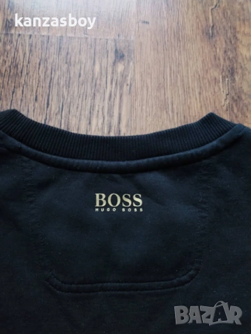 hugo boss  logo stripe zip-neck - страхотна мъжка блуза М, снимка 5 - Блузи - 53328057