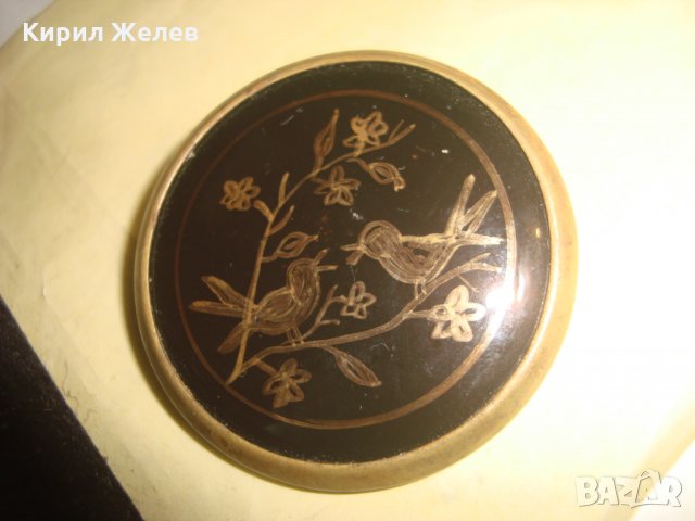 СТАРА РИСУВАНА ЕМАЙЛИРАНА РЯДКА БРОШКА АРТ-ЗНАЧКА ПТИЧКИ 24446, снимка 10 - Антикварни и старинни предмети - 33962662