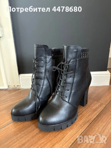 Дамски боти на ток – размер 40, снимка 3 - Дамски боти - 54246137