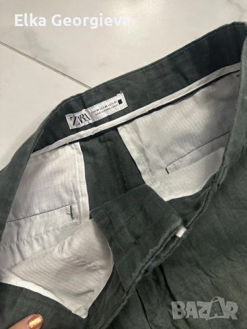 Ленени мъжки къси панталони Zara размерът е 31, снимка 4 - Къси панталони - 55753978
