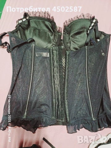 Корсет в бяло и черно, снимка 5 - Корсети, бюстиета, топове - 52697156