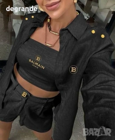 Прекрасен Дамски комплект Balmain, снимка 2 - Комплекти - 51304603