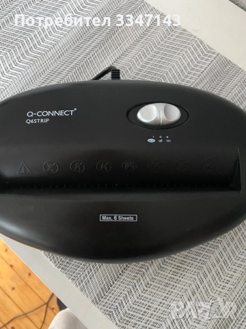 Шредер За Хартия Q-Cоnnect 6 Листа, снимка 4 - Друга електроника - 52004197