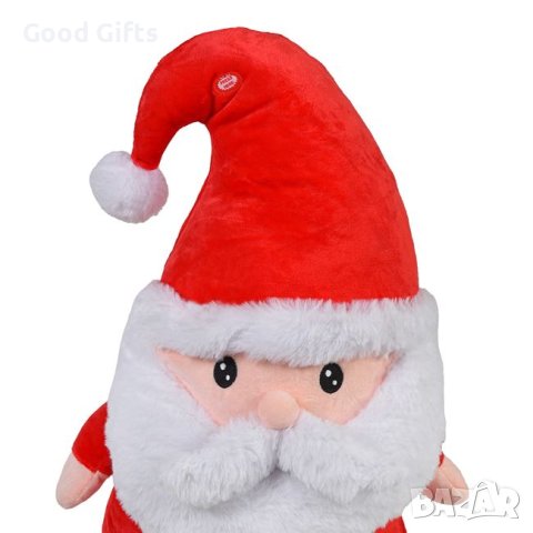 Коледен плюшен Дядо Коледа със звук, 55см, снимка 3 - Плюшени играчки - 42788732