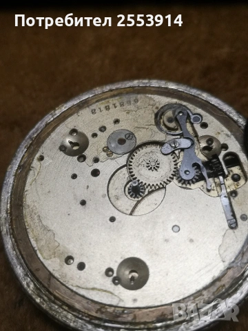 Сребърен джобен часовник Омега , снимка 5 - Джобни - 53910383
