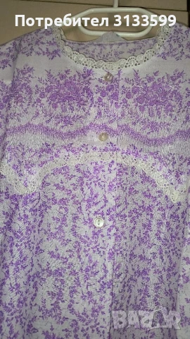 Дамски нощници с дълъг ръкав за пролет и есен - размер 46