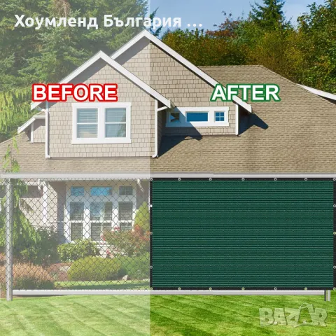 Зелено пано, мрежа за ограда тип параван 185х500см, снимка 9 - Огради и мрежи - 49622598