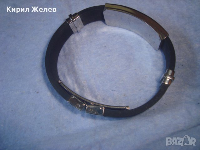 ФЕШЪН АРТ СИЛИКОНОВА СТИЛНА ГРИВНА БЛАГОРОДНА НЕРЪЖДАЕМА СТОМАНА 15523, снимка 6 - Гривни - 37064027