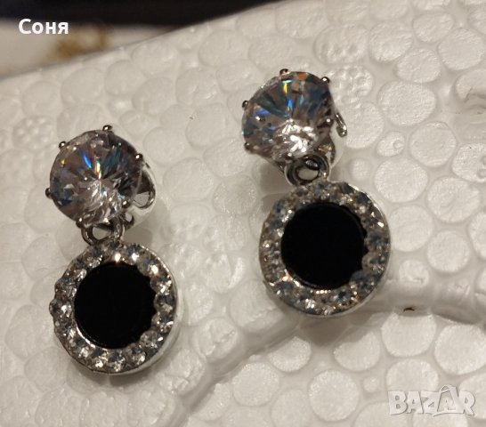 Нежни обеци, обици с камъни , снимка 2 - Обеци - 40315375