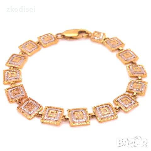 Златна дамска гривна 7,98гр. 17,3см. 22кр. проба:916 модел:32665-6, снимка 2 - Гривни - 51018204