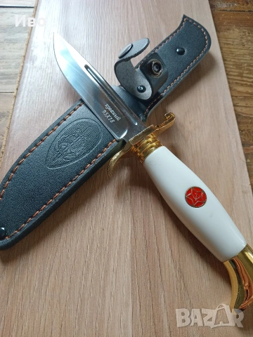 Ловен нож с калъф – ретро СССР стил, отлично състояние