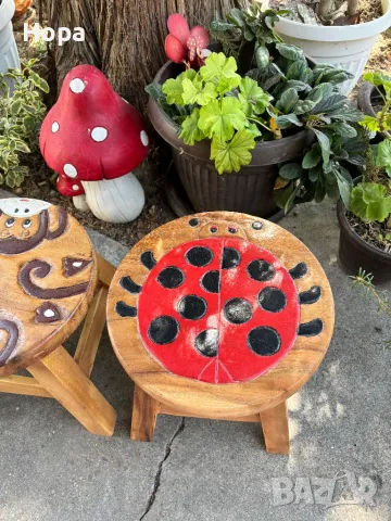 Столче / Табуретка от тиково дърво, снимка 7 - Декорация за дома - 46952885