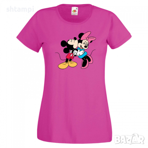 Дамска тениска Mickey & Minnie ,Мини Маус,Микки Маус.Подарък,Изненада,, снимка 7 - Тениски - 36526185