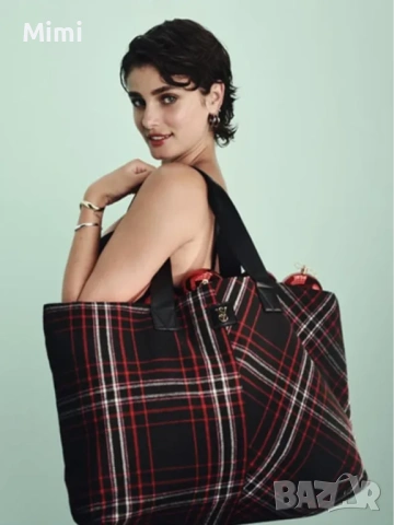 Victoria's Secret оригинална голяма червена/ черна чанта, снимка 6 - Чанти - 53060287
