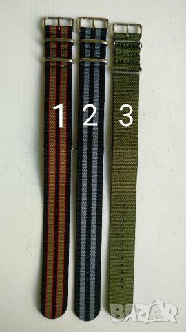 Текстилни каишки НАТО 24 мм, снимка 1 - Каишки за часовници - 36583865
